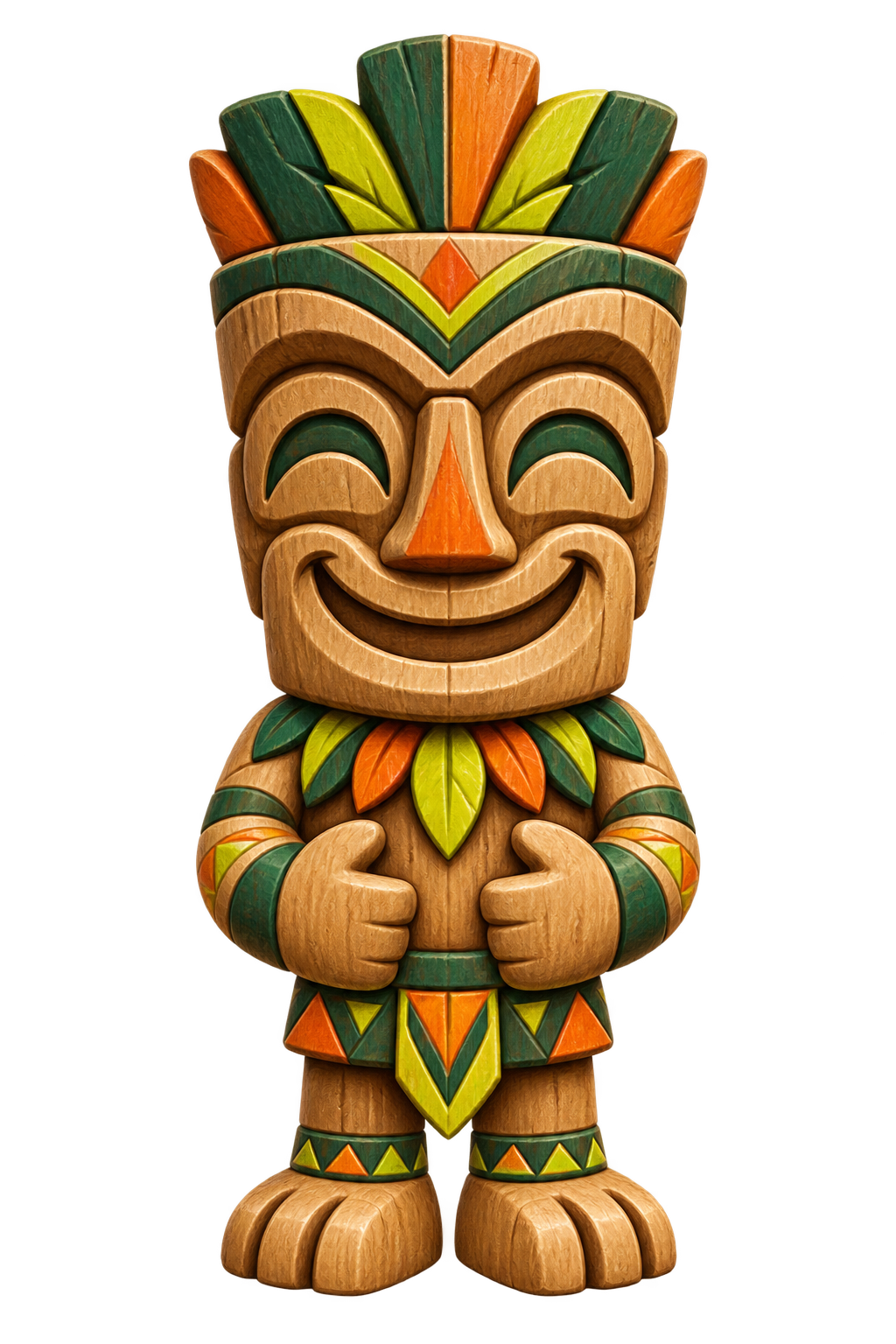 Tiki House's smiling tiki mascot